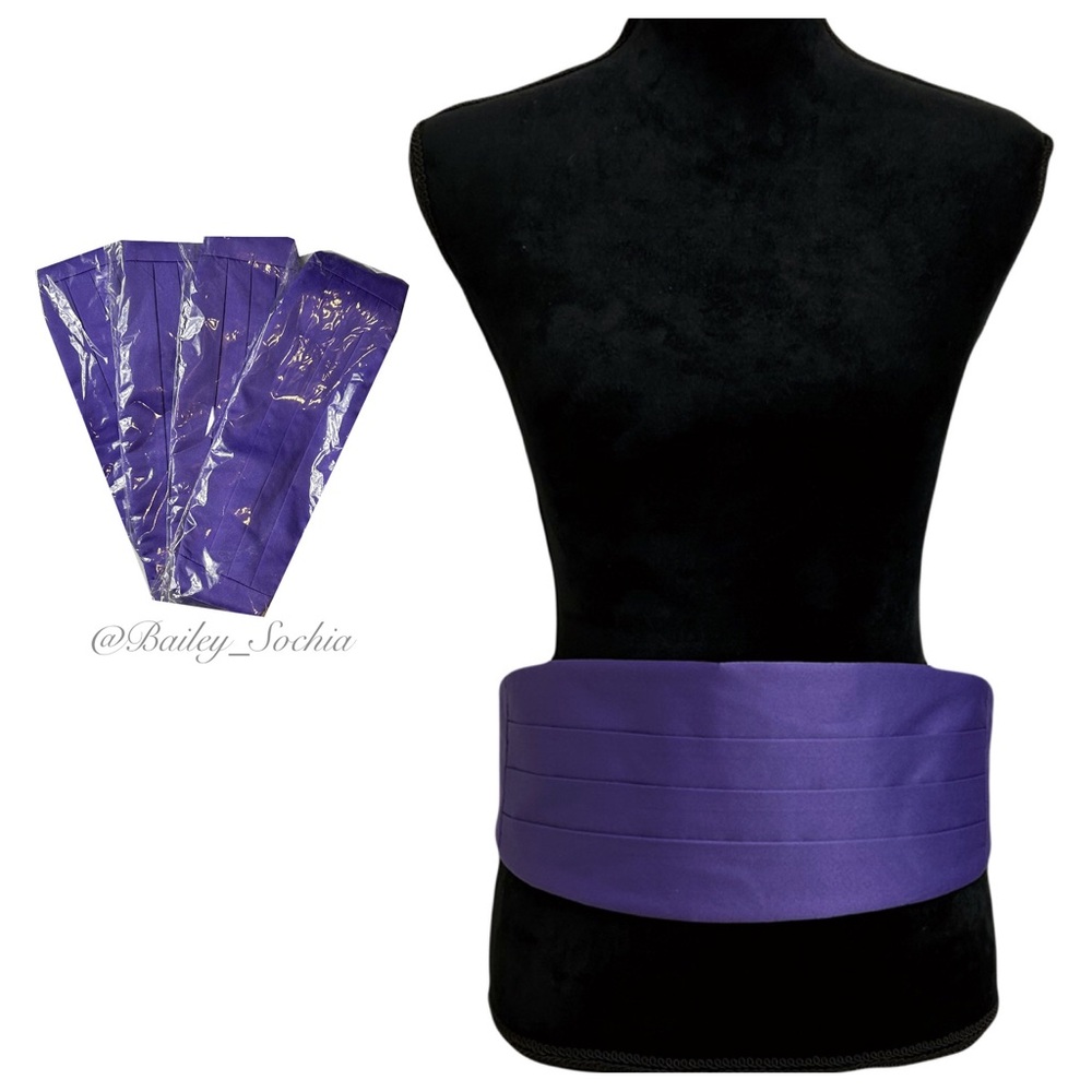 Nwt Set Of 4 Cummerbund Matching Set - image 1